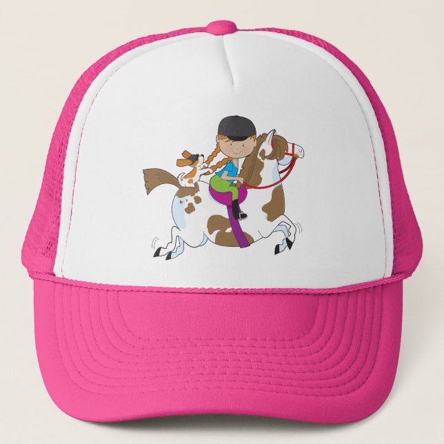 Casquette Petite fille sur le cheval (Devant)