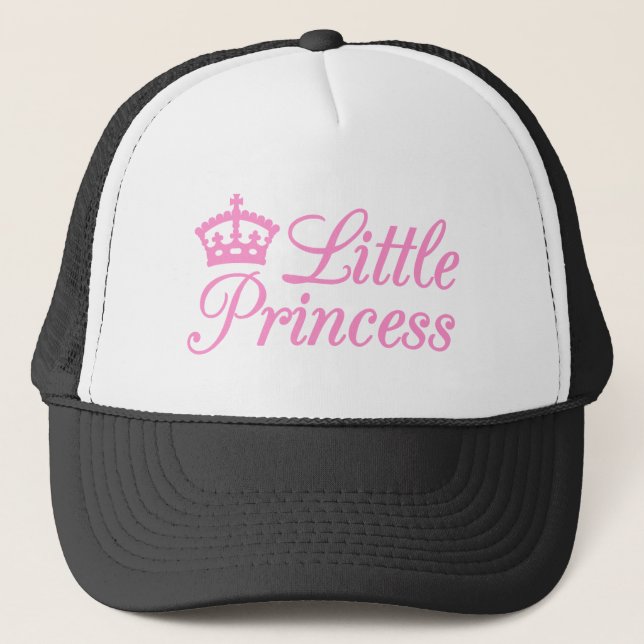 Casquette Petite princesse, conception avec la couronne rose (Devant)