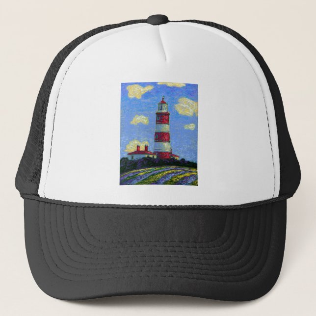 Casquette Phare Pastel et champs de lavande (Devant)