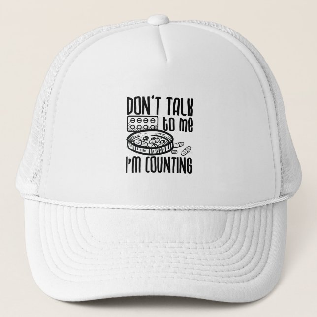 Casquette Pharmacie Ne me parle pas Je compte Pharmaciens (Devant)