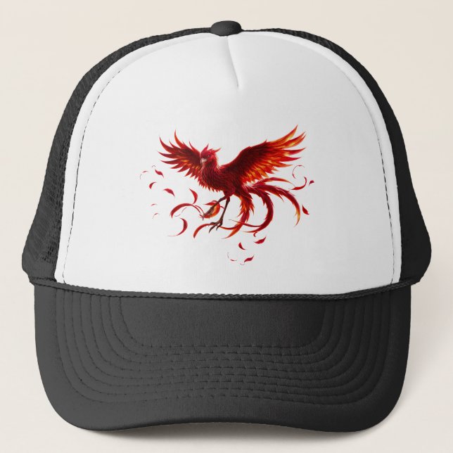 Casquette Phénix cramoisi de la marée au clair de lune. (Devant)