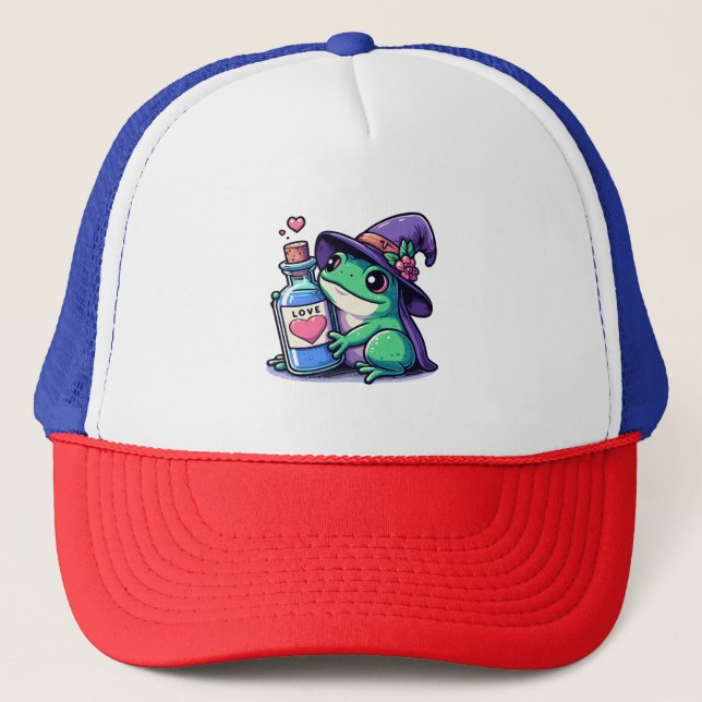 Casquette philtre d'amour kawaii sorcier (Devant)