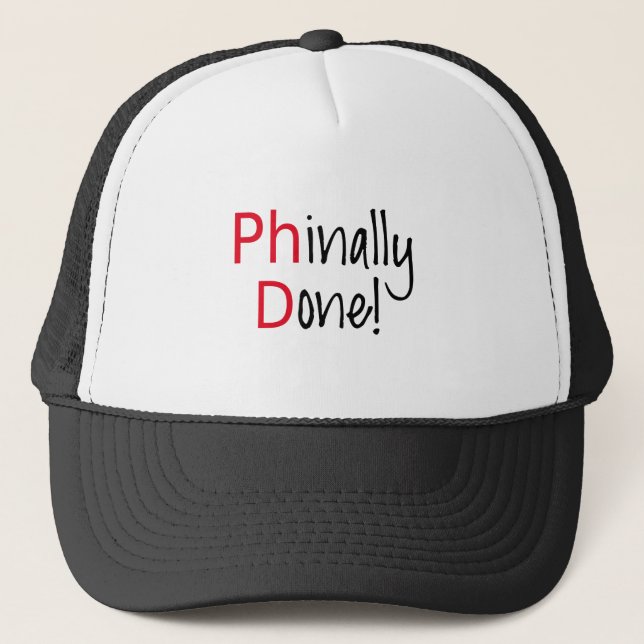 Casquette Phinally fait, diplômé de PhD, cadeau d'obtention (Devant)