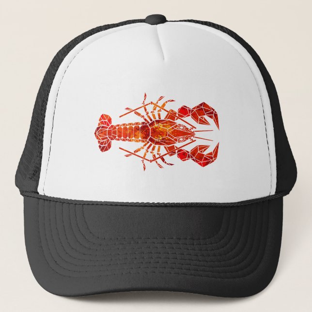 Casquette Phomard polygonal rouge (Devant)