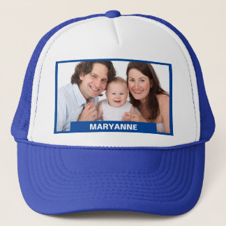 Casquette Photo Blue Custom 1 Nom personnalisé Texte