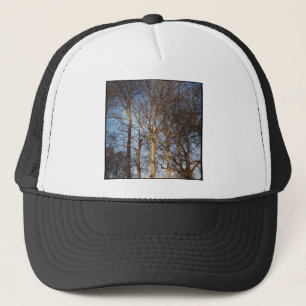 Casquette Photo carré - Arbres d'hiver illuminés par le sole