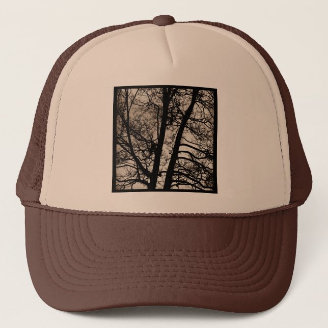 Casquette Photo carré - Branches arborescentes (Devant)