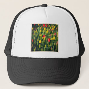 Casquette Photo carré - Tulipes colorées