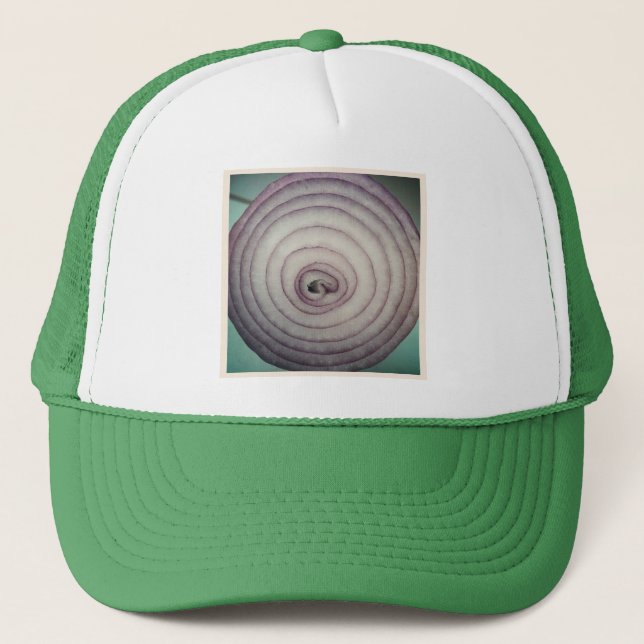 Casquette Photo carrée - oignon rouge (Devant)
