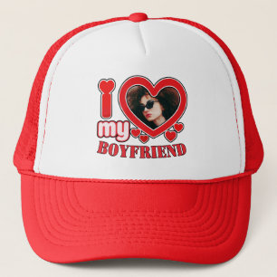 Casquette Photo Coeur Personnalisé, I Love My Boyf