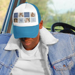 Casquette Photo Collage moderne & Bleu Happy Fête des pères<br><div class="desc">Modern Collage Photo & Blue Happy Fête des pères Gift est un cadeau personnalisé et réfléchi pour célébrer l'homme spécial dans votre vie sur la Fête des pères. Le cadeau comprend un cadre photo de collage magnifiquement conçu avec de l'espace pour de multiples images, vous permettant de capturer et d'afficher...</div>