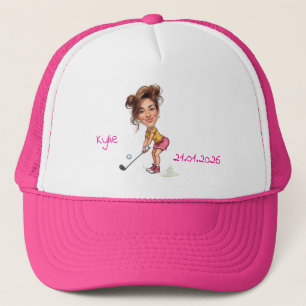 Casquette Photo de caricature personnalisée de mère de tenni
