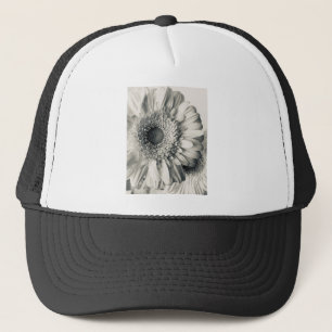 Casquette Photo de fleur de marguerite noire et blanche