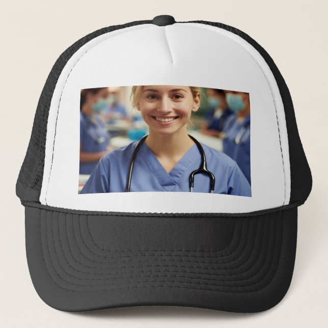 Casquette Photo d'infirmière Personnaliser (Devant)