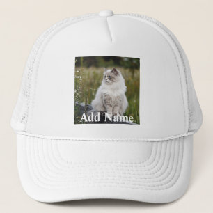 Casquette Photo et nom personnalisés de l'Amoureux des chats