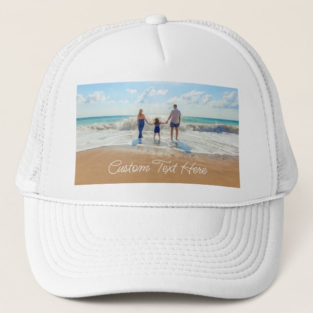 Casquette Photo personnalisée Trucker Hat Your Photos and Te (Devant)