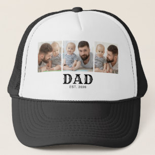 Casquette Photo Typography Noir 3 Papa Établie