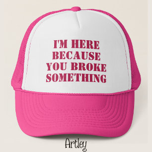 Casquette Phrase drôle pour bricoleur Papa Blague Rose