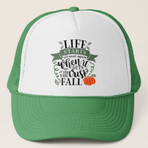 Casquette Phrase élégante de l'automne, design de typographi