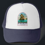 Casquette Phuket Thailand Retro<br><div class="desc">Conception de l'illustration vectorielle Phuket. Il se compose de l'île de Phuket,  la plus grande île du pays,  et de 32 îles plus petites au large de ses côtes. Il se trouve au large de la côte ouest de la Thaïlande continentale dans la mer d'Andaman.</div>