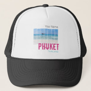 Casquette Phuket Thaïlande Panorama de plage vintage Souveni