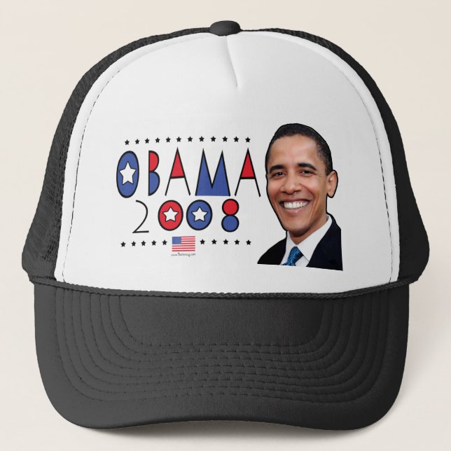 Casquette PIC abstraite 2008 d'Obama (Devant)