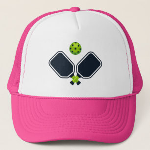 Casquette Pickleball avec pagaies et balle