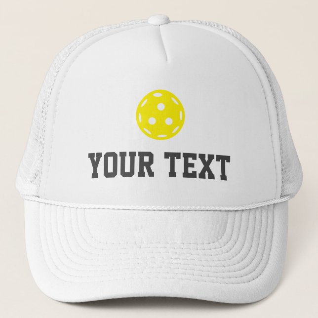 Casquette Pickleball Baller Funny Nom du texte personnalisé (Devant)