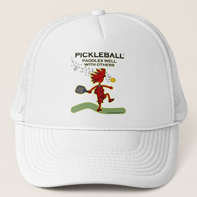Casquette Pickleball barbote bien avec d'autres (Devant)