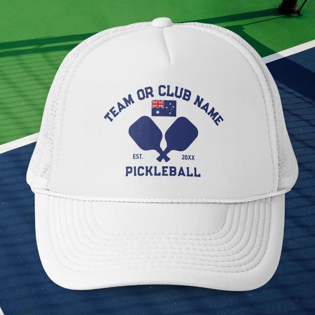 Casquette Pickleball Club Team Australia Flag Custom (Créateur téléchargé)