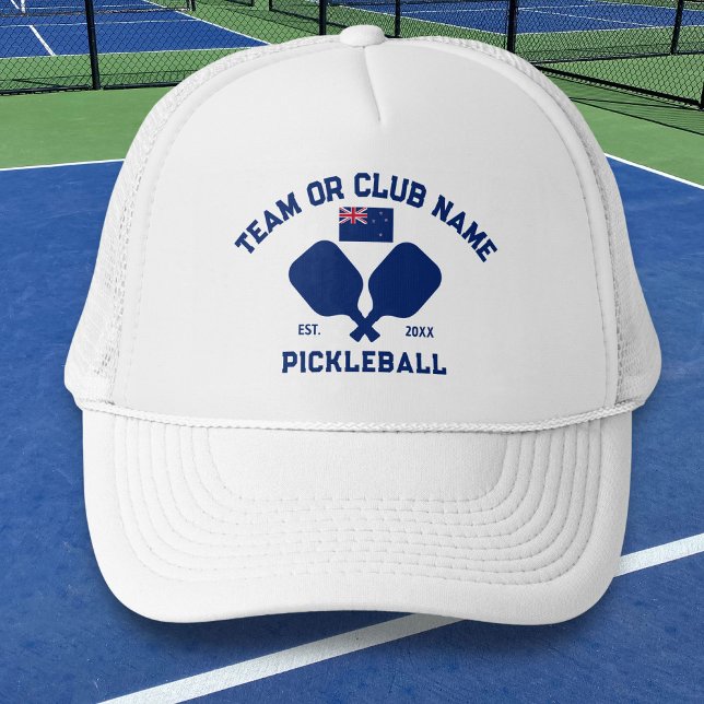 Casquette Pickleball Club Team New Zealand NZ Flag Custom (Créateur téléchargé)