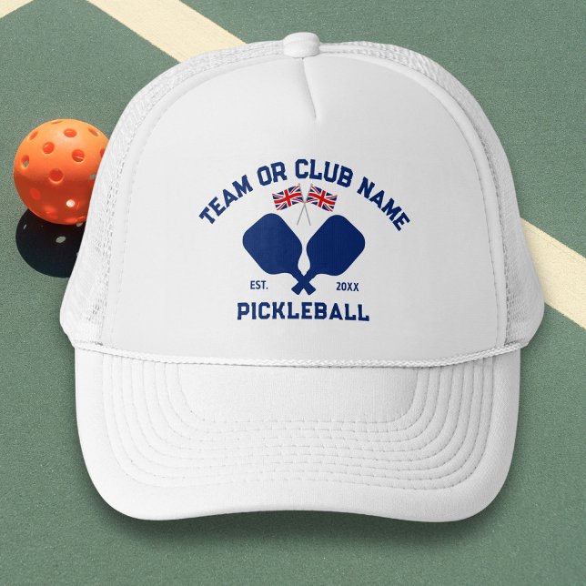 Casquette Pickleball Club Team UK United Kingdom Flag Custom (Créateur téléchargé)