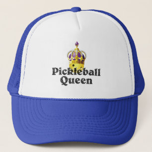 Casquette Pickleball Queen, Balle Jaune Violet, Couronne Or