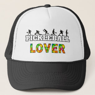 Casquette Pickleball Word Homme Silhouettes Lover Ball
