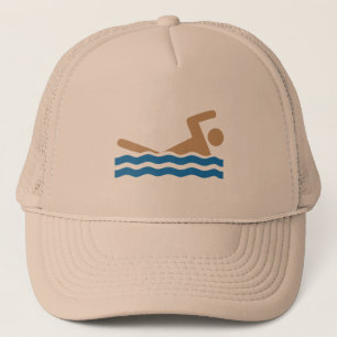 Casquette Pictographe d'icône de natation en couleurs