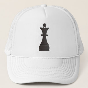 Casquette Pièce d'échecs noire de reine