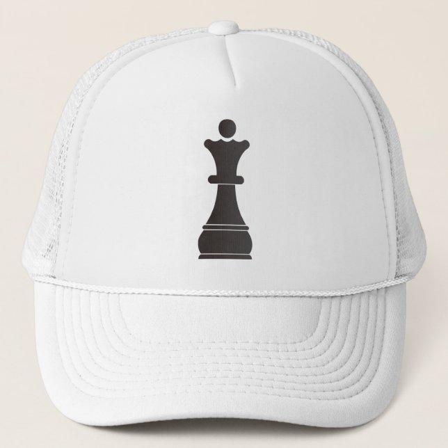 Casquette Pièce d'échecs noire de reine (Devant)