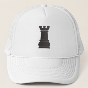 Casquette Pièce d'échecs noire de roche