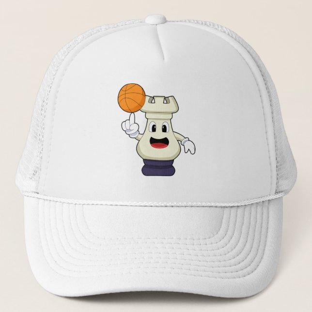 Casquette Pièce d'échecs Rook à Basketball Sports (Devant)