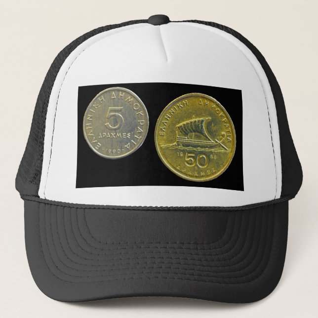 Casquette Pièces de monnaie grecques de drachme (Devant)