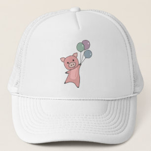 Casquette Pig Piglet Ballons mouches mignons animaux