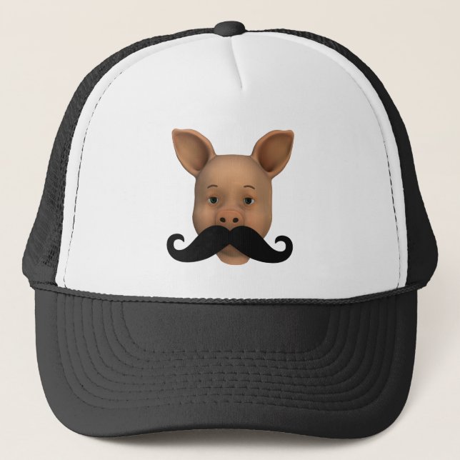 Casquette Piglet Avec Moustache (Devant)
