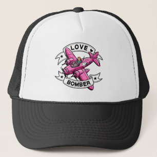 Casquette Pilote Love Bomber Rose