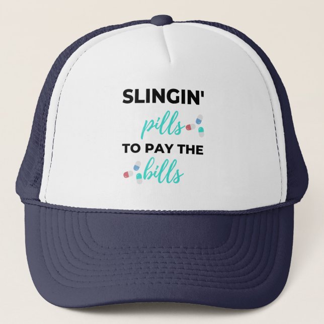 Casquette Pilules de slingin pour payer les factures 2 (Devant)