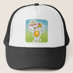 CASQUETTE PINA COLADA RECEPE COCKTAIL ART