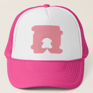 Casquette Pince à pain rose moderne silhouette géométrique