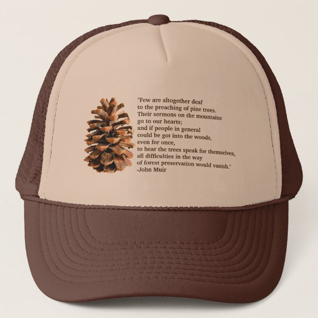 Casquette Pine Cone Et John Muir Citation (Devant)