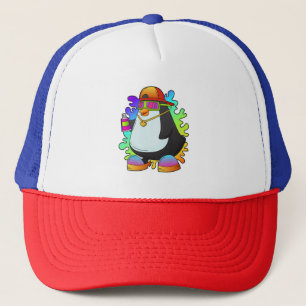Casquette Pingouin comme peintre avec Spray