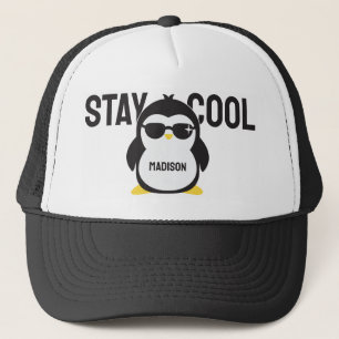 Casquette Pingouin cool de nom personnalisé