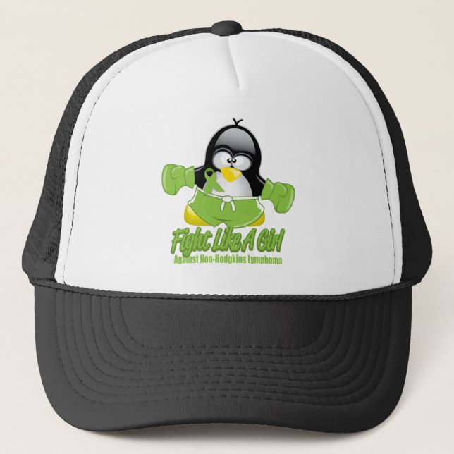 Casquette Pingouin de combat de lymphome non Hodgkinien (Devant)